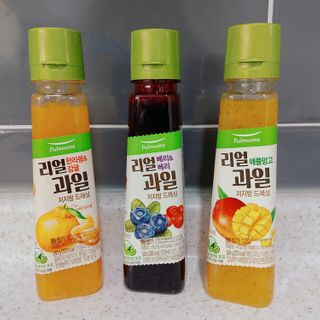 [풀무원] 리얼 과일  저지방 드레싱 240g 3종 — 5점을 준 리뷰어가 2021년 2월 올린 사용 사진
