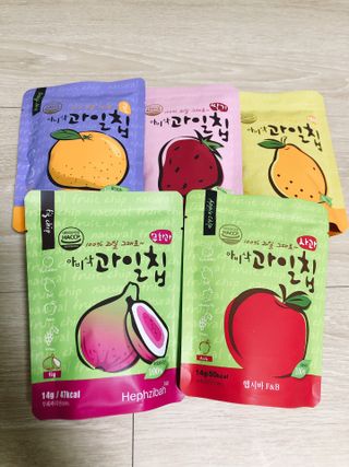 아비삭과일칩 5종 /딸기,사과,배,귤,무화과 5종 — 4점을 준 리뷰어가 2021년 5월 올린 사용 사진