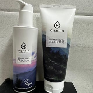 오일아리아 뉴트리 모이스처라이징 세사미 씨드 오일로션 & 데일리 디톡스 세사미 그라운즈 바디스크럽 — 5점을 준 리뷰어가 2023년 6월 올린 사용 사진