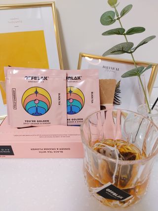 [오프블랙] 아침을 상큼하게 시작하는 에너지티! 유아골든 블렌딩홍차 12T — 5점을 준 리뷰어가 2021년 11월 올린 사용 사진