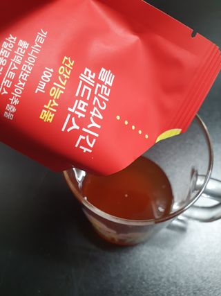 클린24시간 레드박스 1BOX(5포) + 전용보틀(500ml) — 5점을 준 리뷰어가 2024년 2월 올린 사용 사진