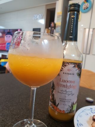 H365 [Kaskein Luomutyrniglögi] 핀란드 전통 무알콜 멀드와인 시벅톤 글로기 — 5점을 준 리뷰어가 2021년 4월 올린 사용 사진