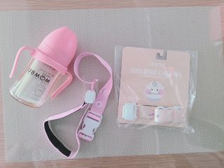 유비맘 젖병 빨대컵 다용도 홀더 1+1 _ 컬러 랜덤 발송 — 5점을 준 리뷰어가 2020년 12월 올린 사용 사진