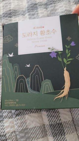 K-doraji K도라지 황초수 목에좋은 도라지 음료 80ml*7봉 — 3점을 준 리뷰어가 2022년 7월 올린 사용 사진