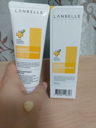 랑벨 비타 에너지 잡티 크림 75ml (피부 속 기미완화크림) — 4점을 준 리뷰어가 2022년 5월 올린 사용 사진