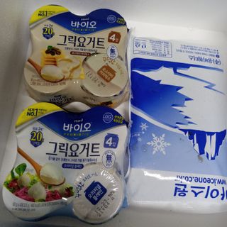 매일바이오 그릭요거트 오리지널 플레인 4개, 로스터리 커피믹스 4개 — 4점을 준 리뷰어가 2021년 12월 올린 사용 사진