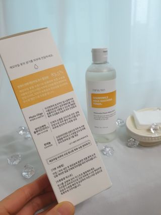 나나스킨 캐모마일아쿠아수딩토너 — 5점을 준 리뷰어가 2021년 4월 올린 사용 사진