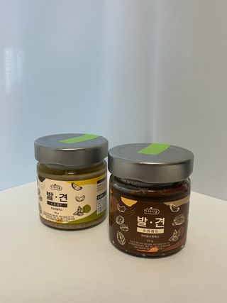 진테이블 발.견 스프레드  오리지널믹스 90g + 카카오스윗믹스 90g 2종 세트 — 5점을 준 리뷰어가 2022년 7월 올린 사용 사진