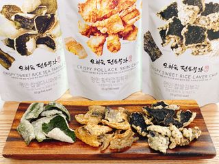 오희숙 전통부각 명인 찹쌀김부각, 찹쌀다시마부각, 황태껍질튀각 총 6봉 — 5점을 준 리뷰어가 2021년 7월 올린 사용 사진