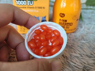 앙팡 츄어블 비타민D 1000 IU 130mg x 90정 — 5점을 준 리뷰어가 2022년 10월 올린 사용 사진