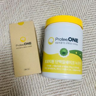 프로티원 단백질쉐이크 녹차맛 2주분 1통+보틀 — 4.5점을 준 리뷰어가 2021년 4월 올린 사용 사진