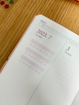 리훈 다이어리 2023년 이야기 펜 스티커 세트 그란데 6개월 하반기 — 5점을 준 리뷰어가 2023년 6월 올린 사용 사진