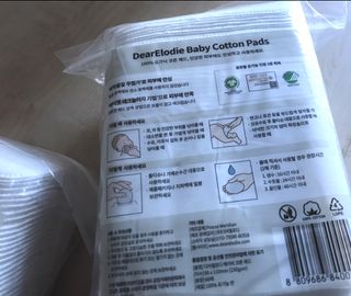 디어엘로디 프리미엄 유기농 베이비 솜티슈 40매 3 + 1 PACK — 5점을 준 리뷰어가 2021년 2월 올린 사용 사진