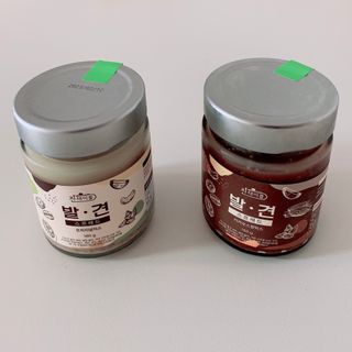 진테이블 발.견 스프레드  오리지널믹스 90g + 카카오스윗믹스 90g 2종 세트 — 4점을 준 리뷰어가 2022년 8월 올린 사용 사진