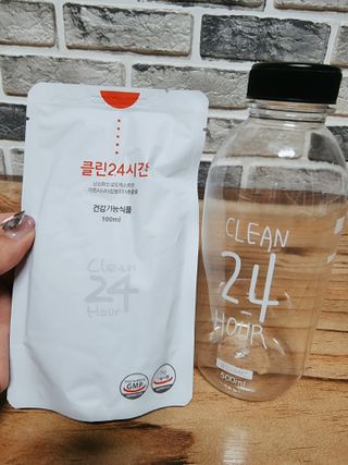 클린24시간 1BOX(5포) + 전용보틀(500ml) — 5점을 준 리뷰어가 2022년 8월 올린 사용 사진