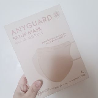 애니가드 셋업마스크 4컬러 각 10매입 [크리미베이지, 캐시미어로즈, 초콜렛브라운, 미드나잇네이비] — 5점을 준 리뷰어가 2022년 2월 올린 사용 사진