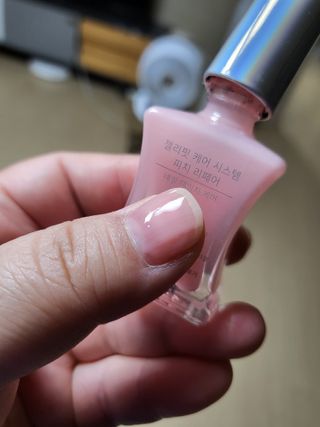 젤리핏 피치리페어 10ml 피치 컬러영양제 효과있는 손톱강화제 — 5점을 준 리뷰어가 2022년 7월 올린 사용 사진