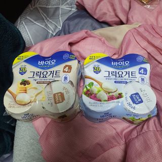 매일바이오 그릭요거트 오리지널 플레인 4개, 로스터리 커피믹스 4개 — 5점을 준 리뷰어가 2021년 12월 올린 사용 사진
