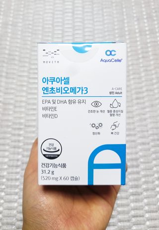 메디포스트 모비타 아쿠아셀 엔초비오메가3 60캡슐 — 5점을 준 리뷰어가 2022년 12월 올린 사용 사진