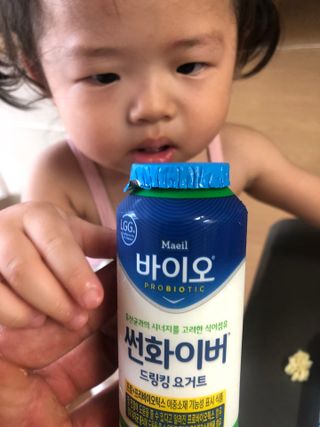 LIVE 매일바이오 썬화이버 드링킹 요거트 — 5점을 준 리뷰어가 2022년 8월 올린 사용 사진