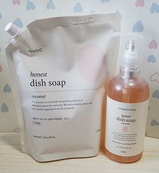 심플리오리빙 어니스트 주방세제 본품 500ml + 리필 900ml (코코넛향) — 5점을 준 리뷰어가 2022년 6월 올린 사용 사진