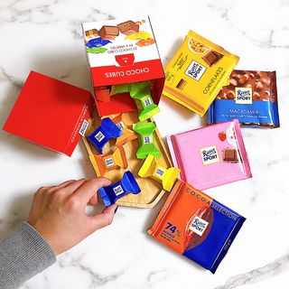 리터스포트 컬러풀 버라이어티 2종, 넛셀렉션 1종, 카카오셀렉션 1종, 초코큐브 초콜릿믹스 — 5점을 준 리뷰어가 2021년 1월 올린 사용 사진