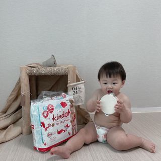 킨도 프리미엄 에어드라이v2 팬티형 기저귀 — 5점을 준 리뷰어가 2021년 6월 올린 사용 사진