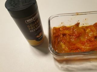 우주쿡 천연조미료 고메 프리미엄 시즈닝 6종 택1 청양고추+ /대파 /깻잎 /마늘 /생강 /표고버섯 — 5점을 준 리뷰어가 2021년 8월 올린 사용 사진