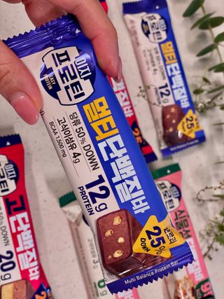이지프로틴바 3종x각 2ea (고단백질바, 멀티단백질바, 식물성단백질바) — 5점을 준 리뷰어가 2024년 2월 올린 사용 사진