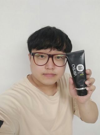 [갸스비] 지성 남성을 위한 포어케어 클렌징폼 — 5점을 준 리뷰어가 2021년 10월 올린 사용 사진