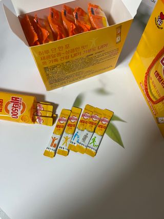 광동제약 [광동] 비타500데일리스틱 70포X2개 + 뚱랑이엽서 + 쇼핑백 증정 — 5점을 준 리뷰어가 2022년 1월 올린 사용 사진