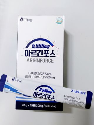 자연에온 아르긴포스 L-아르기닌 5555mg 스틱 15개입 1박스 — 5점을 준 리뷰어가 2022년 1월 올린 사용 사진