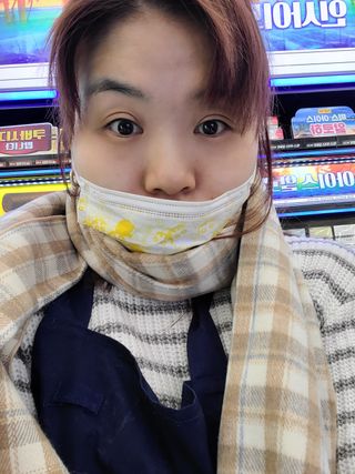노르딕아일랜드 머플러 아이슬란드 체크 — 5점을 준 리뷰어가 2021년 10월 올린 사용 사진
