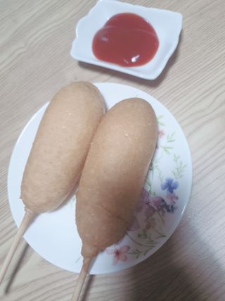 오마뎅 한우핫도그 — 5점을 준 리뷰어가 2021년 5월 올린 사용 사진