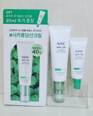 [AHC] 세이프온 에센스 선크림 올리브영 스페셜 증정 기획세트 — 5점을 준 리뷰어가 2022년 6월 올린 사용 사진
