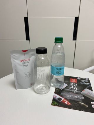 클린24시간 1BOX(5포) + 전용보틀(500ml) — 5점을 준 리뷰어가 2023년 1월 올린 사용 사진