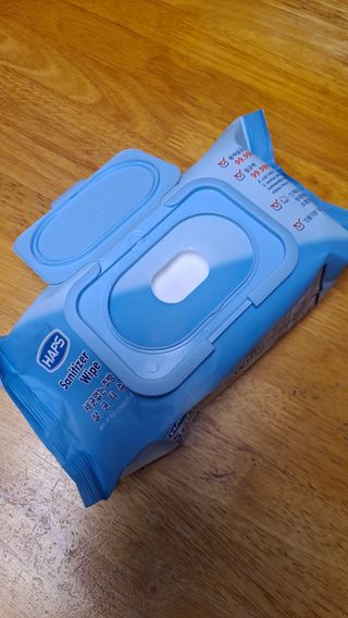 햅스 세균없는 주방 대형 2팩, HAPS sanitizer wipe — 5점을 준 리뷰어가 2022년 2월 올린 사용 사진