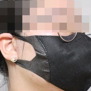 끌린에르 스포츠 귀편한 새부리형 마스크 — 5점을 준 리뷰어가 2022년 2월 올린 사용 사진