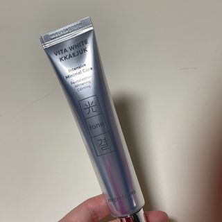 라이브용 [NEW_버진팜스 깨죽크림] 쓱- 바르면 잡티가 사라지는 광/톤/결 비타민크림 — 4점을 준 리뷰어가 2021년 10월 올린 사용 사진