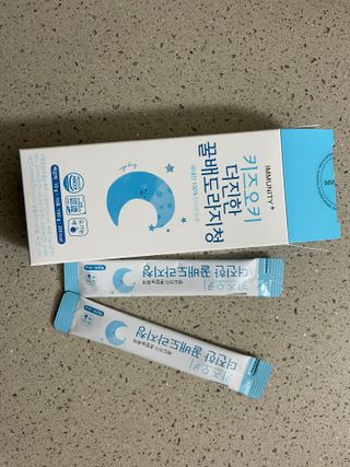 [이뮤니티플러스]우리아이 면역오키, 건강오키 _ 키즈오키 더진한꿀배도라지청 10포 1box — 4.5점을 준 리뷰어가 2022년 1월 올린 사용 사진