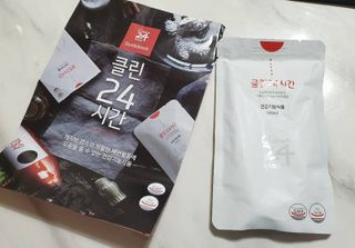 클린24시간 1BOX(5포) + 전용보틀(500ml) — 5점을 준 리뷰어가 2022년 11월 올린 사용 사진