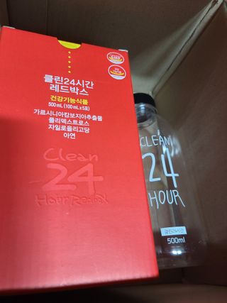 클린24시간 레드박스 1BOX(5포) + 전용보틀(500ml) — 5점을 준 리뷰어가 2024년 1월 올린 사용 사진