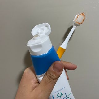 [심폐소생소] 무불소 임산부 천연 치약 — 5점을 준 리뷰어가 2021년 8월 올린 사용 사진