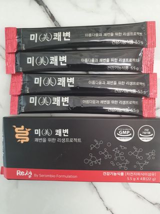 새롬바이오 리생 [미쾌변] 차전자피 식이섬유 건강기능식품 3팩 — 5점을 준 리뷰어가 2021년 6월 올린 사용 사진