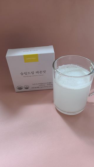 [슬림드랍 레몬맛] 건기식 다이어트 보조제 겸 비타민 — 5점을 준 리뷰어가 2022년 1월 올린 사용 사진