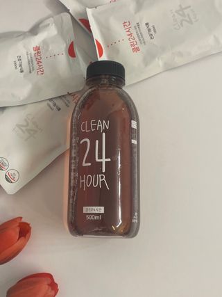 클린24시간 1BOX(5포) + 전용보틀(500ml) — 5점을 준 리뷰어가 2022년 9월 올린 사용 사진
