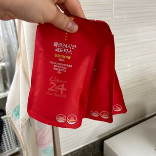 클린24시간 레드박스 1BOX(5포) + 전용보틀(500ml) — 5점을 준 리뷰어가 2024년 1월 올린 사용 사진