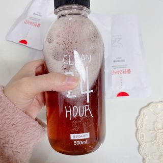 클린24시간 1BOX(5포) + 전용보틀(500ml) — 5점을 준 리뷰어가 2023년 1월 올린 사용 사진