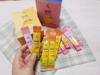 비타앤C 레몬맛, 망고맛 — 5점을 준 리뷰어가 2021년 4월 올린 사용 사진