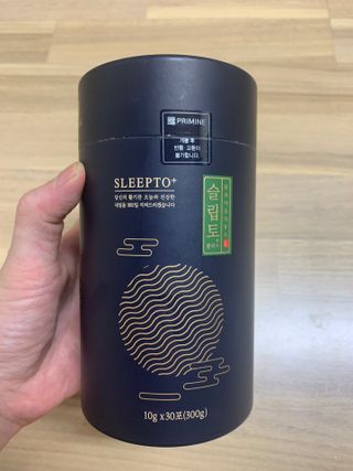 프리마인 자체 기업부설 연구소에서 찾아낸 건강한 수면의 비밀.  슬립토 플러스 30포 — 5점을 준 리뷰어가 2021년 9월 올린 사용 사진